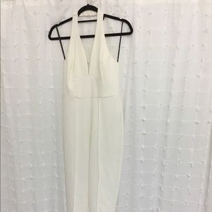 White backless sleeveless elegant dress.